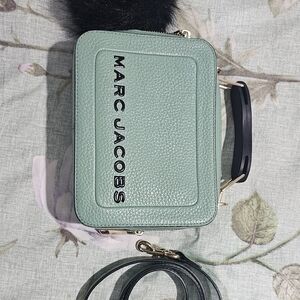 Marc Jacobs Green and Black Textured Shoulder Bag